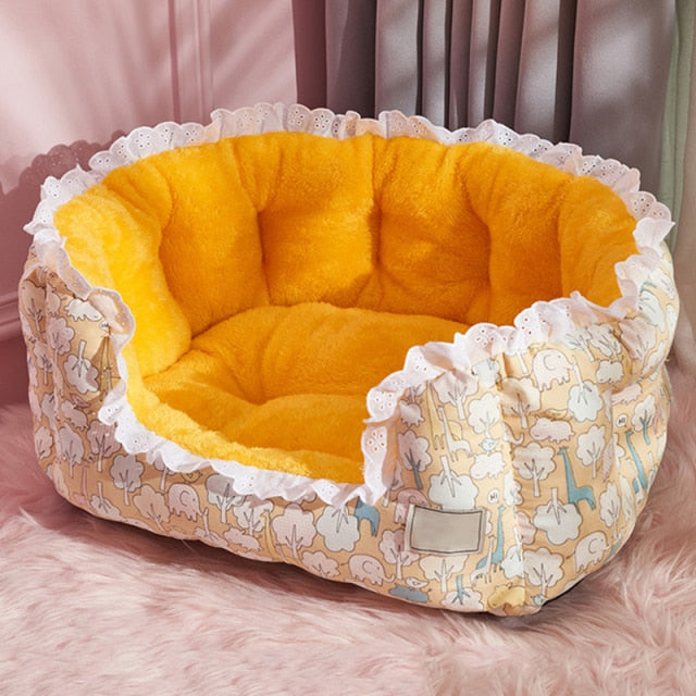 Luxury Flower Lace Dog Bed