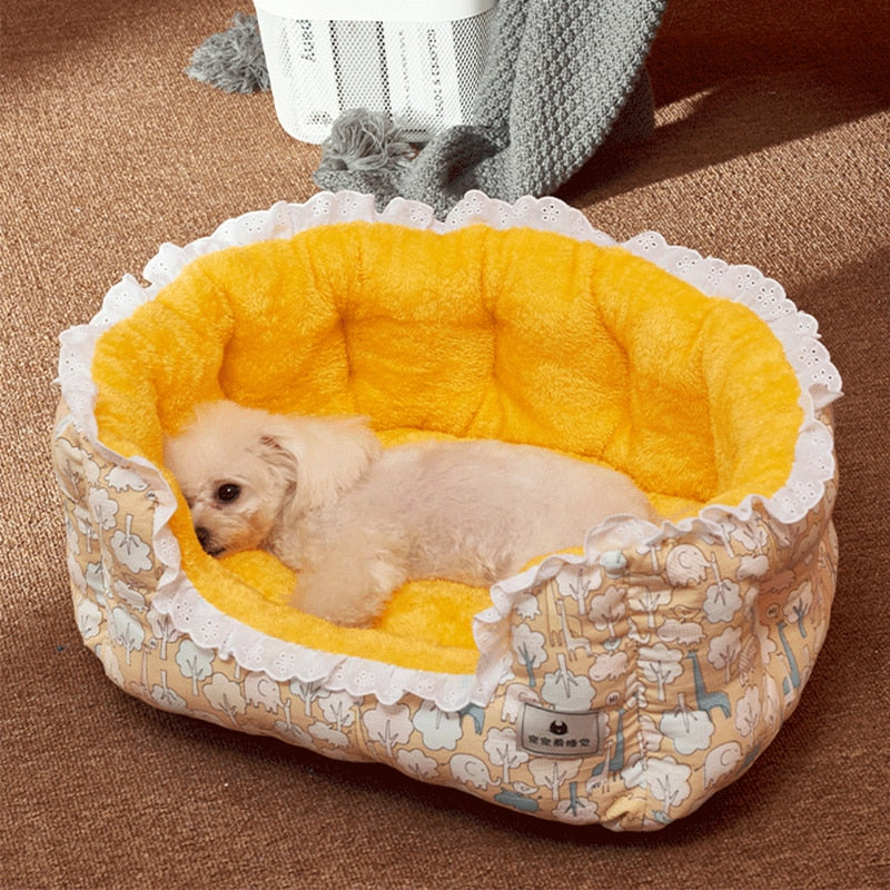Luxury Flower Lace Dog Bed