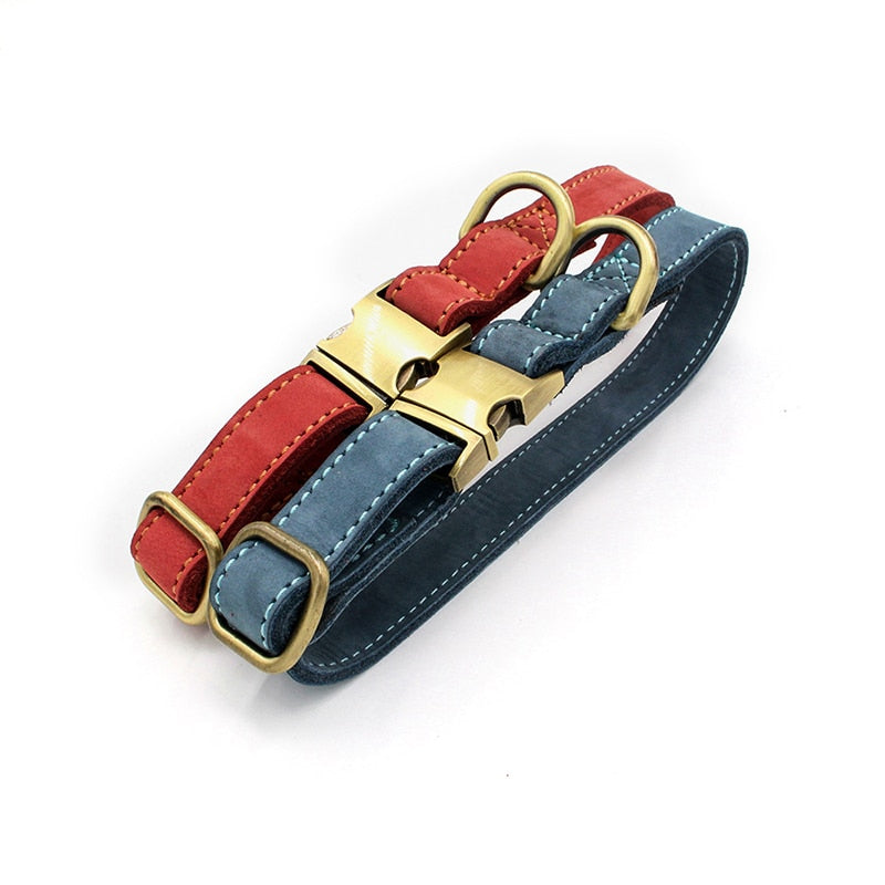 Genuine Leather Martingale Dog Collar