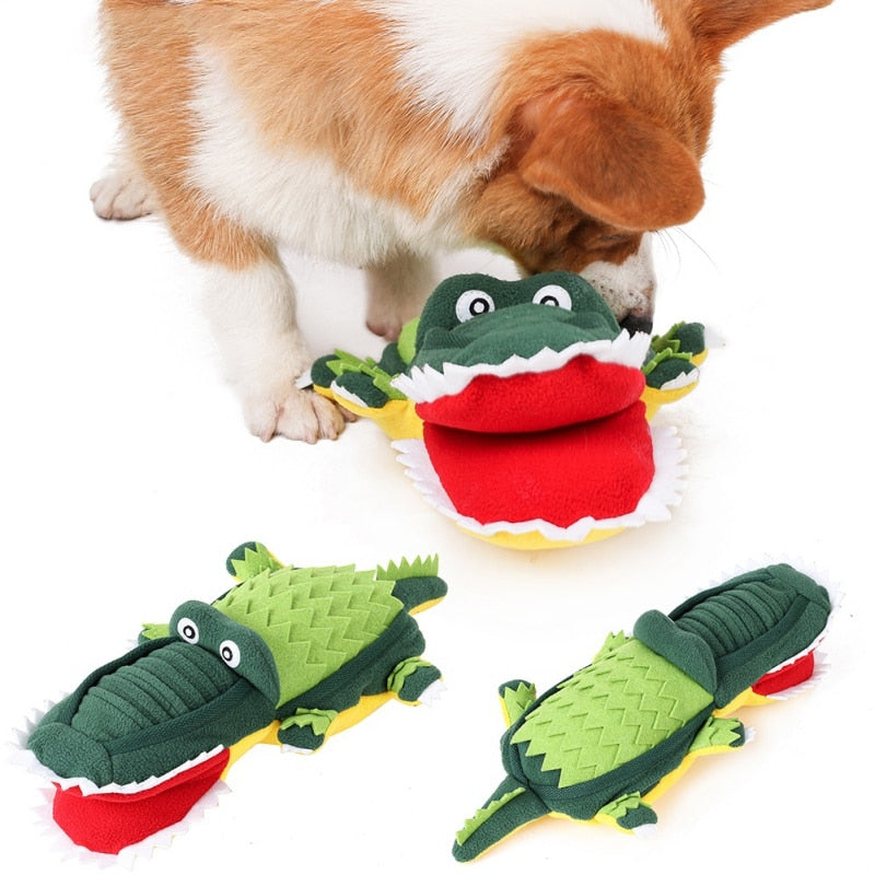 Interactive Crocodile Snuffle Toy