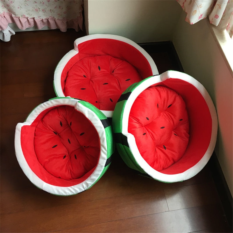 Cute Cotton Watermelon Dog Bed