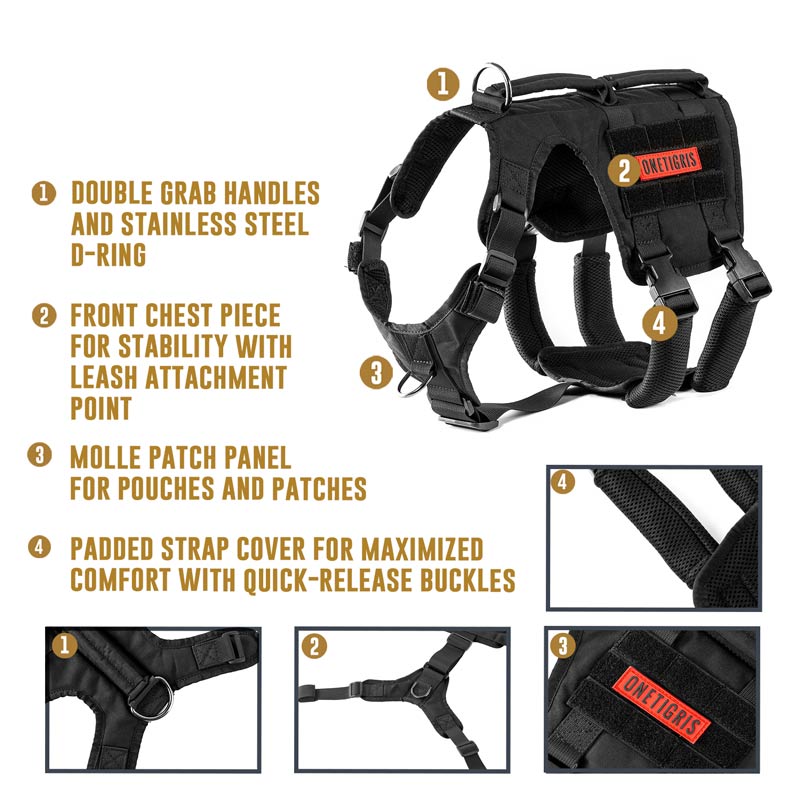 GLADIATOR Tactical Support Dog Harness