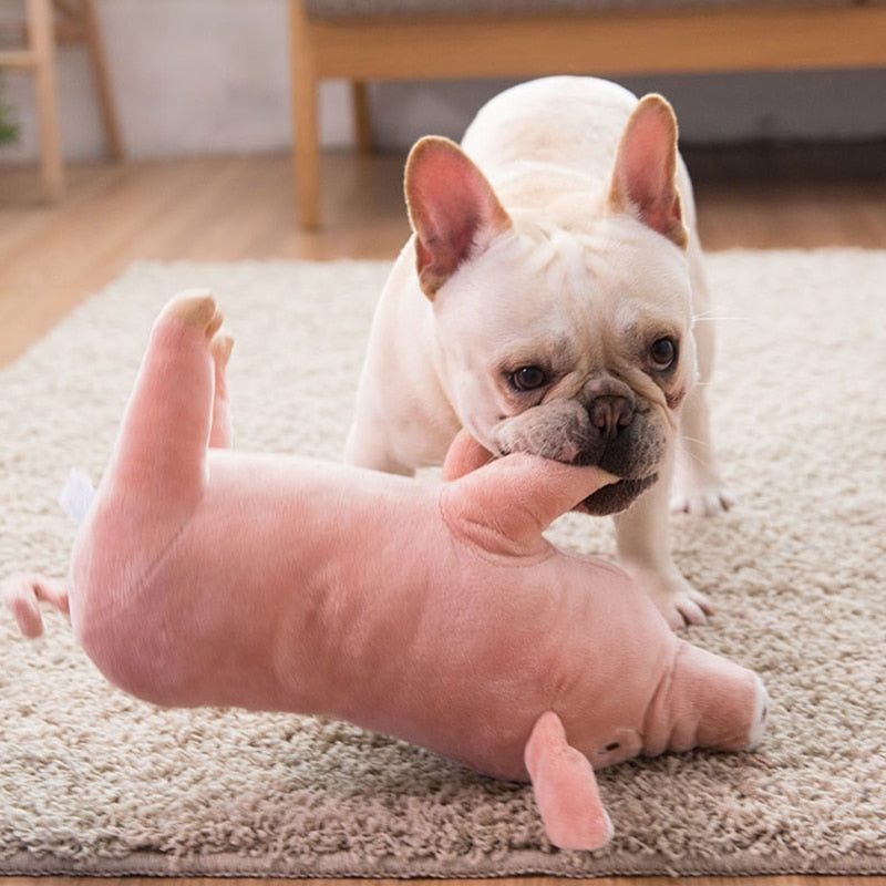 Cute Pink Pig Dog Chewy Toy