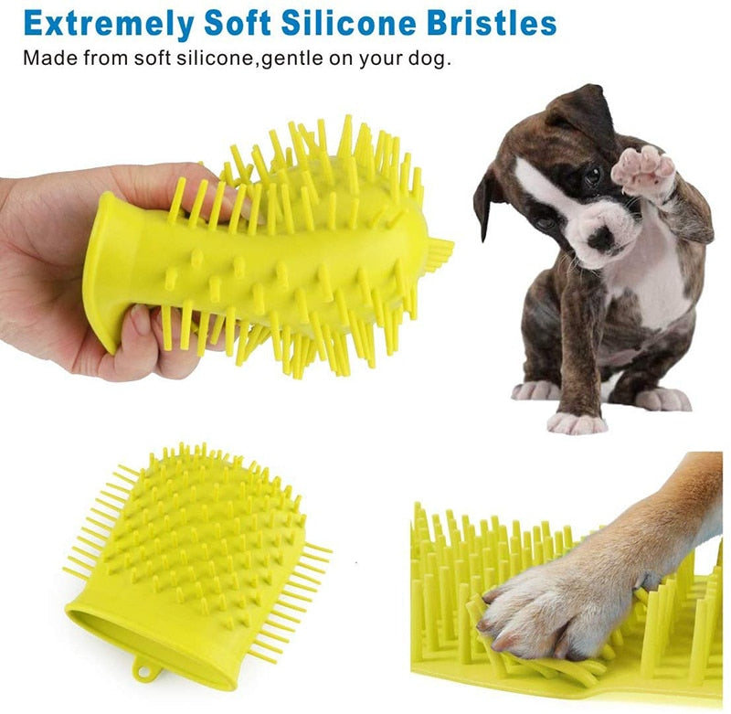 2 In 1 Soft Silicone Pet Paw Cleaner