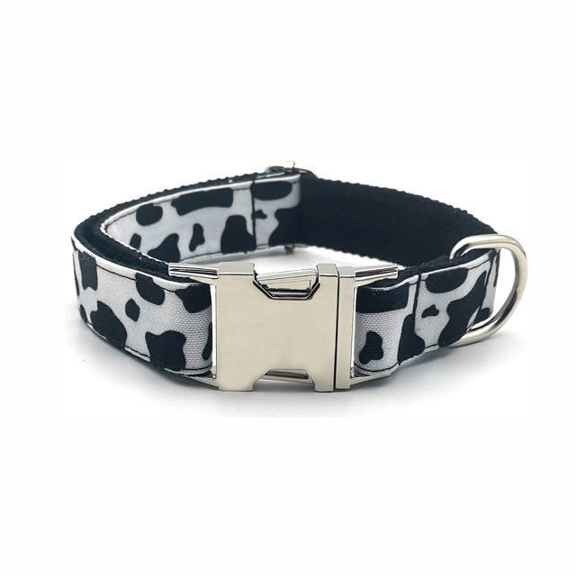 WHITE COW Engraved Dog Collar - Bark ¡®n¡¯ Paws