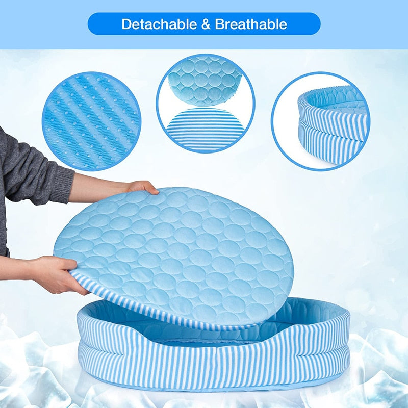 Summer Dog Ice Silk Cooling Beds