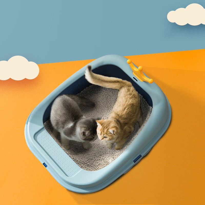 Semi Enclosed Nice Design Cat Litter Box