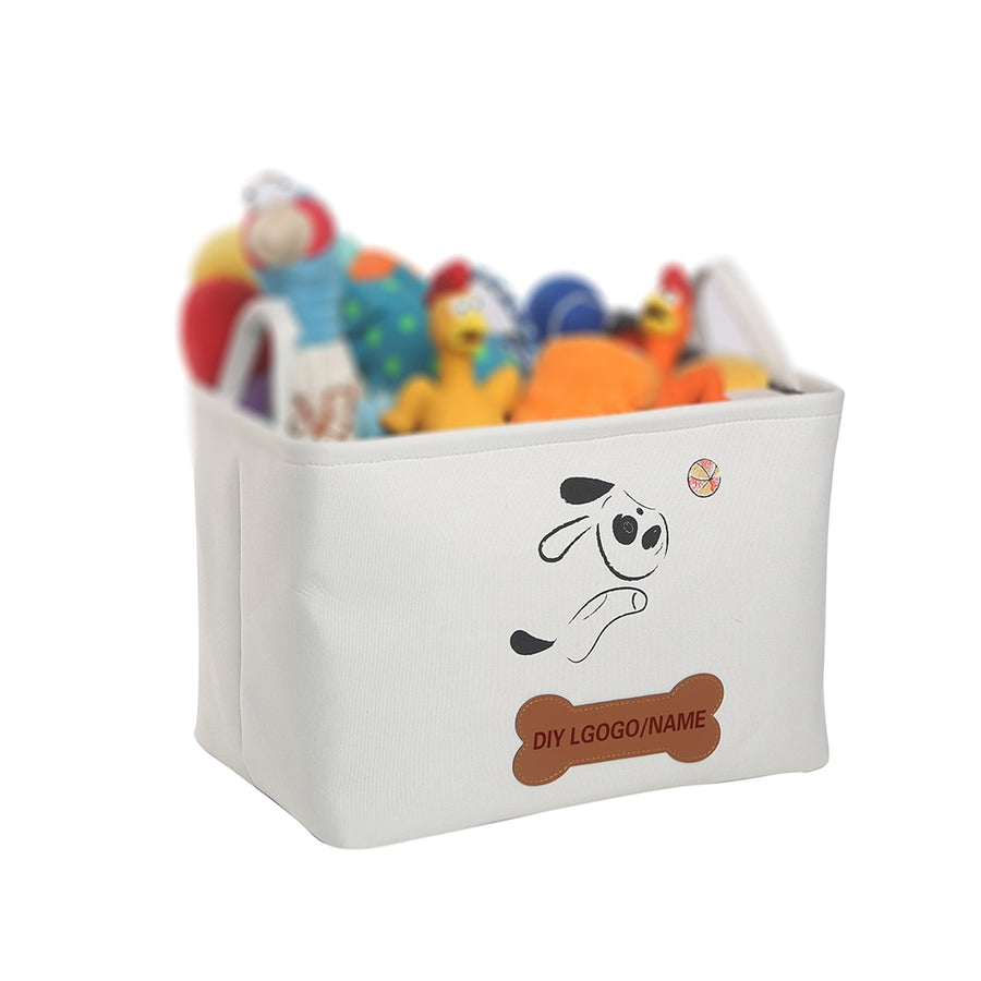 Foldable Pet Toys Storage Basket