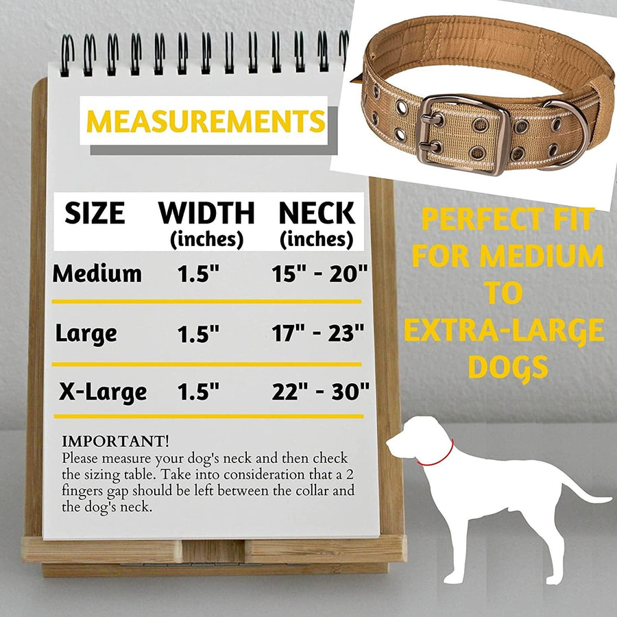 Extra Large Dogs Tactical Collar - Bark ‘n’ Paws