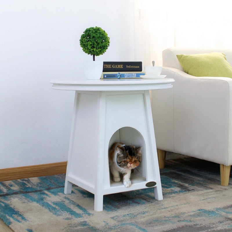 Luxury Coffee Table Cat Plush House