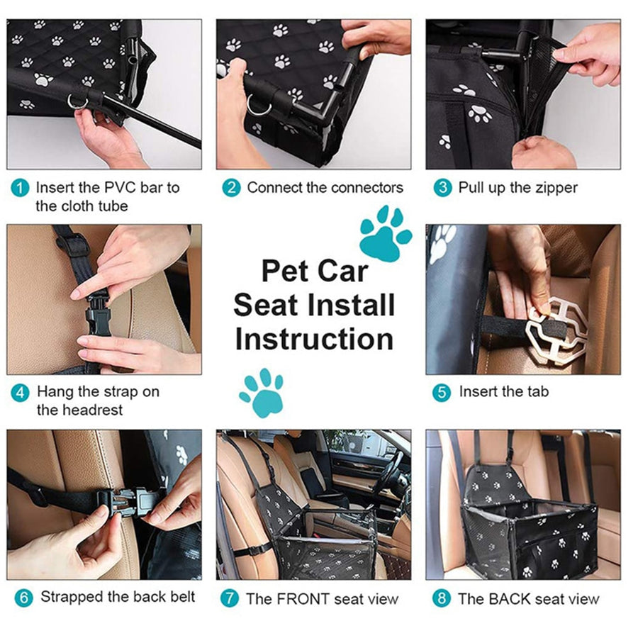 Sturdy Water Proof Dog Car Seat Carrier
