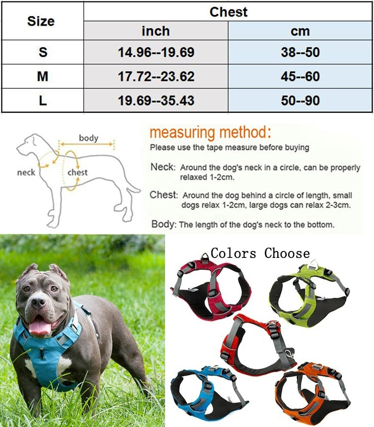 Reflective Dog Training Harness Vest